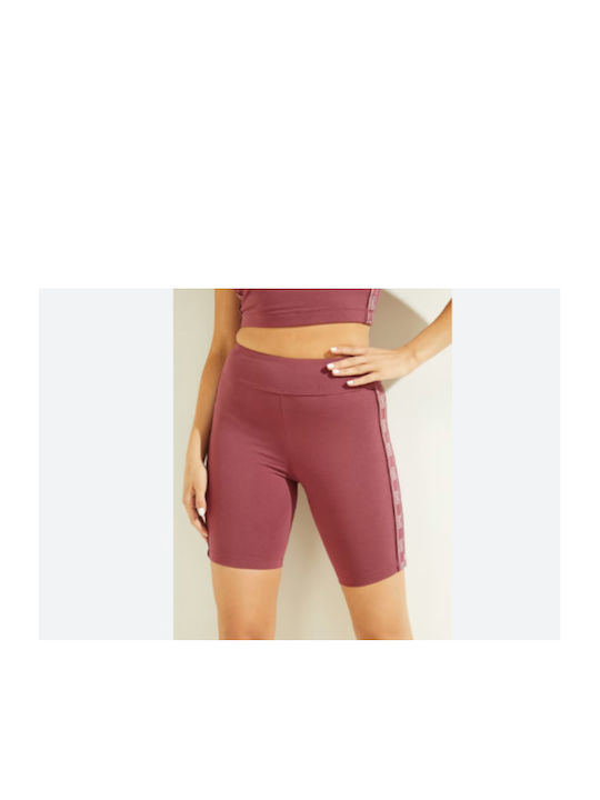 Guess Women's Bike Training Legging High Waisted Burgundy