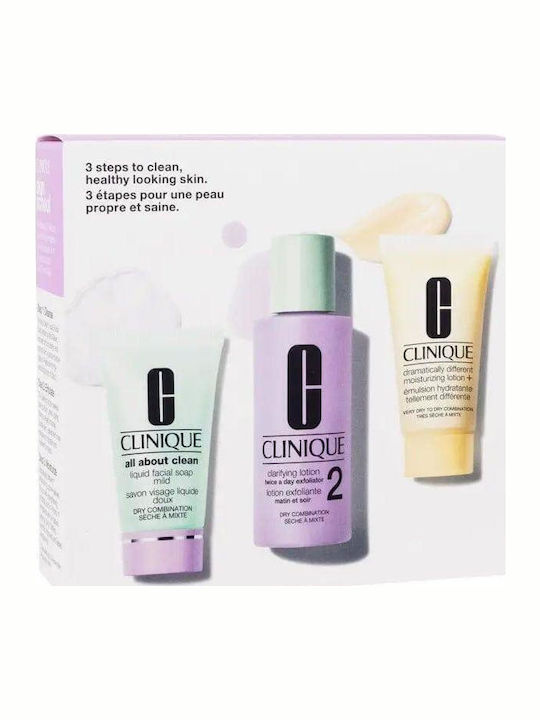 Clinique 3-Step Skin Care Set Îngrijire pentru Hidratare & Curățare facială 3buc