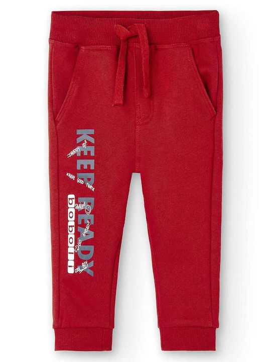 Boboli Sweatpants Fleece Trousers Basic 395018-3769 Red Boy