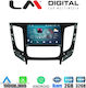 LM Digital Sistem Audio Auto pentru Fiat Fullback - Spate complet Mitsubishi L200 2014 (Bluetooth/USB/WiFi/GPS/Apple-Carplay/Android-Auto) cu Ecran Tactil 9"