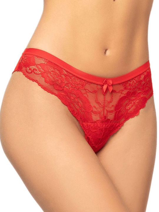 Milena by Paris Damen Brasilien mit Spitze Rot