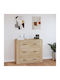 Wooden Chest of Drawers with 3 Drawers 80x33x70cm