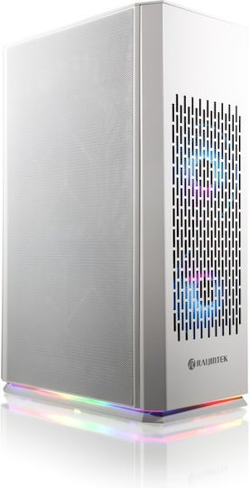 Raijintek Ophion Elite Gaming Mini-Turm Computergehäuse mit Seitenfenster Weiß