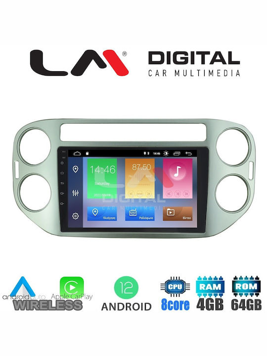 LM Digital Auto-Audiosystem für Volkswagen Tiguan / Golf Plus 2007-2016 (Bluetooth/USB/WiFi/GPS/Apple-Carplay/Android-Auto) mit Touchscreen 9"