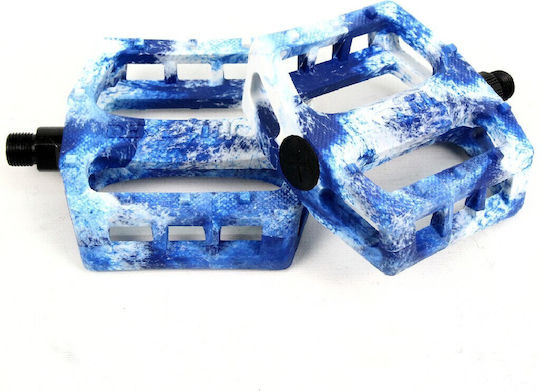 Demolition Trooper Flat Bicycle Pedals Blue