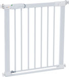 Safety 1st Flat Step Foldable Safety Gates made of Metal in White Color 80x7x73εκ. 1pcs