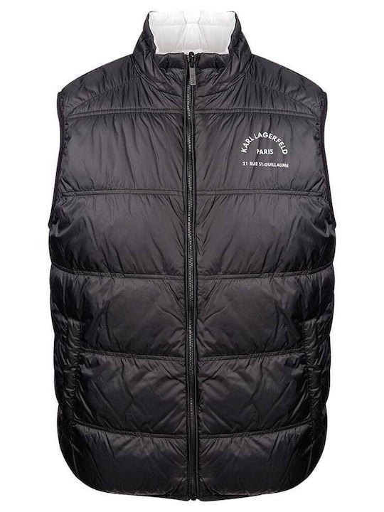 Ärmellos Jacke Puffer Schwarz
