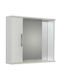 Martin Alon 65 Rectangular Bathroom Mirror made of MDF with Shelf & Cabinet 65x56cm White