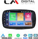 LM Digital Auto-Audiosystem für Smart FürZwei / FürVier 453 2015+ (Bluetooth/USB/WiFi/GPS/Apple-Carplay/Android-Auto) mit Bildschirm 9"