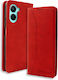 Bodycell Книга Изкуствена кожа Червен (Realme C33)