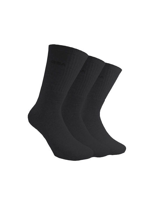 GSA Αθλητικές Κάλτσες Μαύρες 3 Ζεύγη