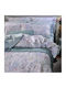 Down Town Home S786 Σετ Κουβερλί Υπέρδιπλο Βαμβακοσατέν Mint 230x250cm 3τμχ