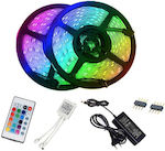 Star Teck LED Strip Power Supply 12V RGB Length 5m Set with Remote Control and Power Supply SMD2835