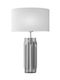 Maytoni Muse Glass Table Lamp for E27 Socket with White Shade and Grey Base
