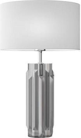 Maytoni Muse Glass Table Lamp for E27 Socket with White Shade and Grey Base