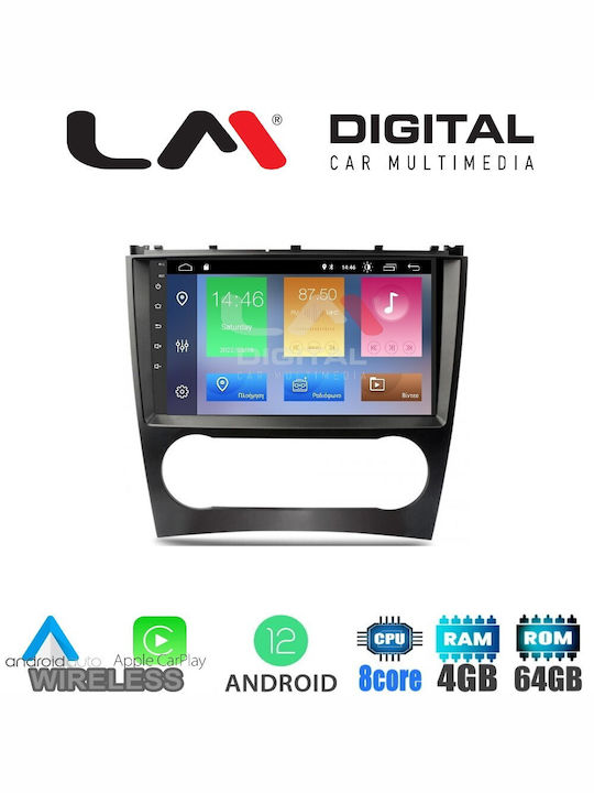 LM Digital Ηχοσύστημα Αυτοκινήτου για Mercedes-Benz C Class / CLC Class 2004 - 2008 (Bluetooth/USB/WiFi/GPS/Apple-Carplay/Android-Auto) με Οθόνη 9"
