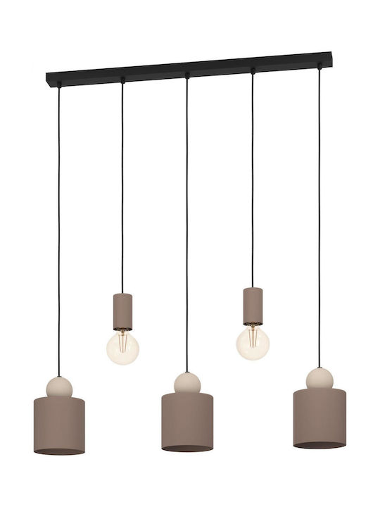 Eglo Gazzola Pendant Chandelier Rail for 5 Bulbs E27 Brown