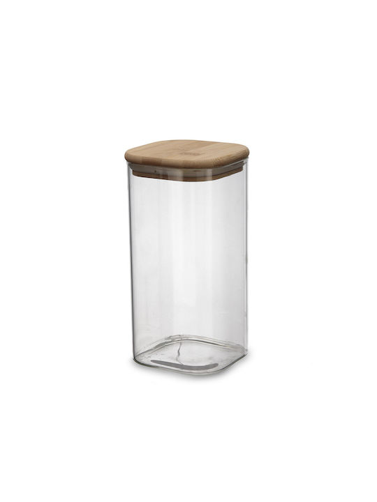 Quid Cocco Vase General Use with Airtight Lid Glass 1400ml 1pcs