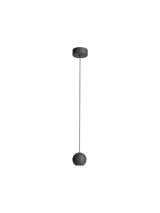 Redo Group Obo Pendant Light LED with Warm White Light Black