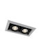 Maytoni Rectangle Metallic Recessed Spot with Socket GU10 White 24.5x12.6cm. 1pcs