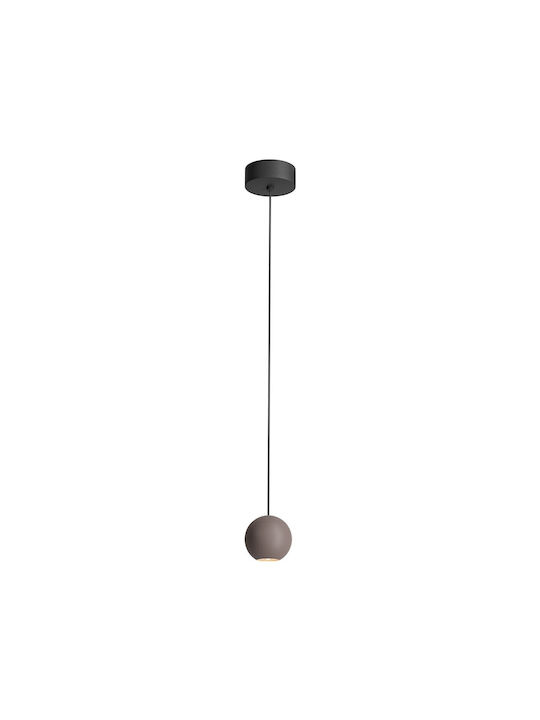 Redo Group Obo Pendant Light LED Ball with Warm White Light Brown