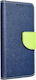 Forcell Fancy Book Δερματίνης Navy / Lime (Galaxy XCover 5)