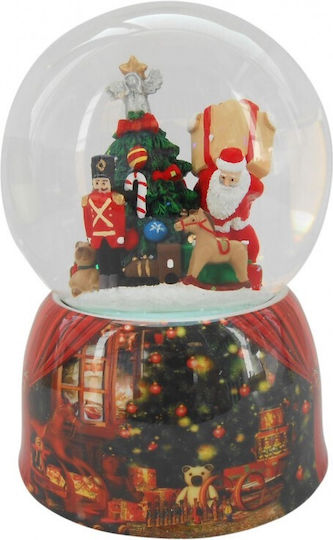 Crăciun Glob de Zăpadă cu Moș Crăciun 12x12cm 1buc