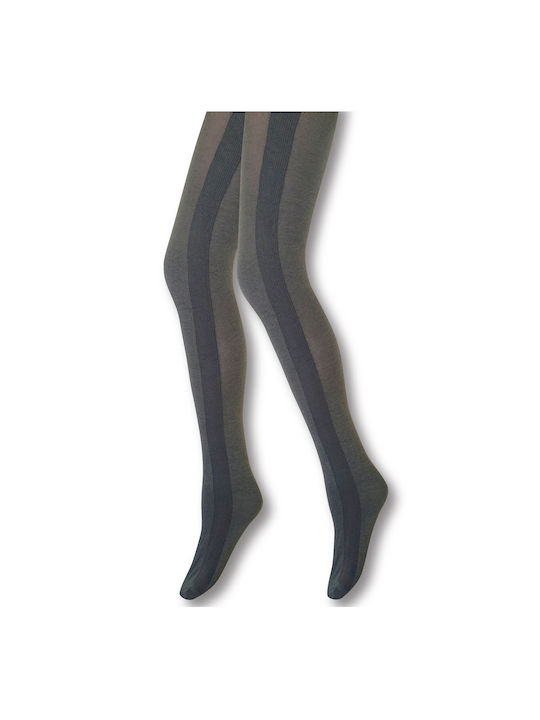 DIANA - 9811 Opaque Tights 50D with Riga in the same color - Olive green
