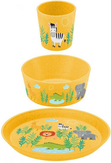 Koziol Feeding Set Africa made of Plastic Yellow 3pcs