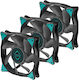 Iceberg Thermal IceGALE Case Fan 120mm με Σύνδεση 3-Pin 3τμχ