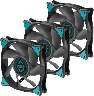 Iceberg Thermal IceGALE Case Fan 120mm με Σύνδεση 3-Pin 3τμχ