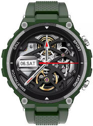 Microwear Q70 Pro 45mm Smartwatch με Παλμογράφο (Πράσινο)