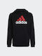 Adidas Kids Sweatshirt with Hood and Pocket Black