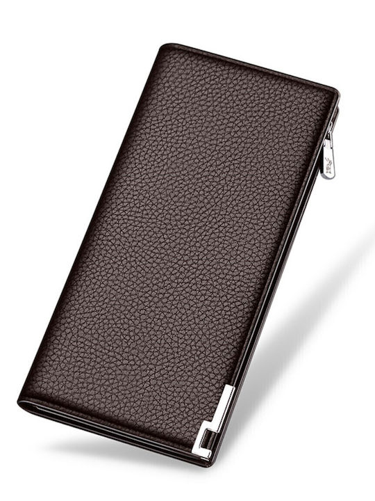 Leather Men's Wallet Cards with RFID Brown