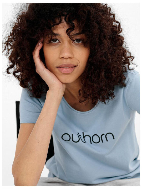 Outhorn Γυναικείο T-shirt Γαλάζιο με Στάμπα