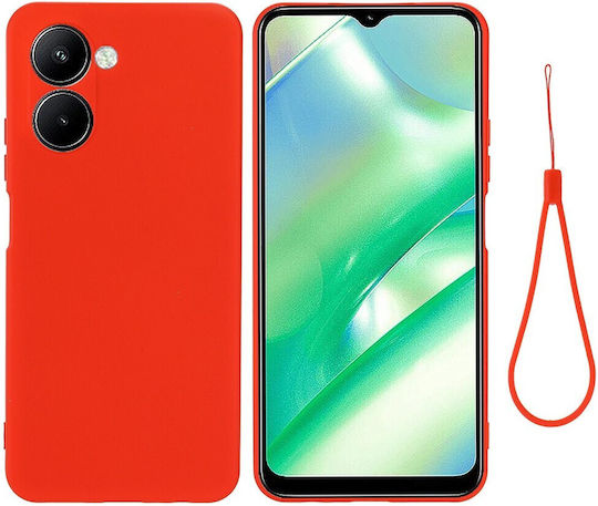 Soft Liquid Задна корица Силикон Червен (Realme C33)