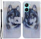 Wolf Book Synthetic Leather Multicolour (Realme C33)