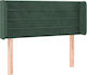 vidaXL Fabric Bed Headboard Dark Green 83x88cm
