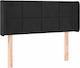 vidaXL Stoff Kopfstütze für Betten Schwarz 83x88cm