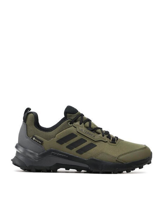 adidas Terrex Ax4 GTX Men's Waterproof Hiking Shoes With Gore-Tex Membrane Focus Olive Core Black Grey Five