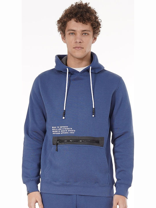 Sweatshirt with Hood Blue