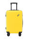 Amber AM1002 Medium Hard Yellow Suitcase with 4 Wheels Height 65cm