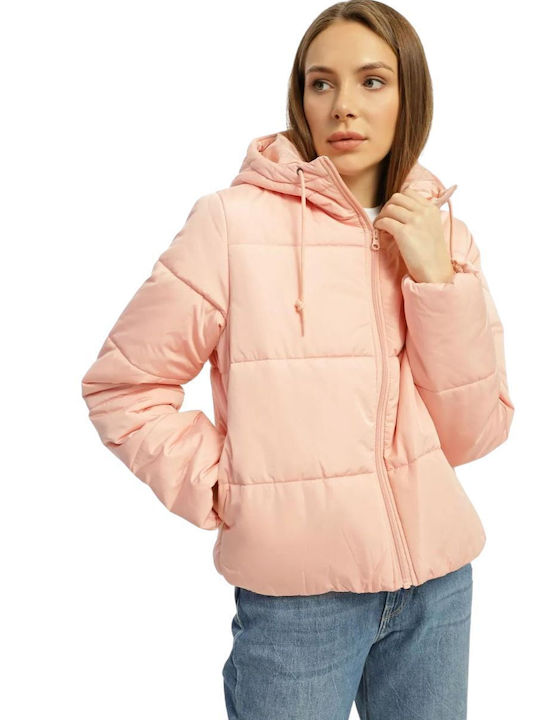 Kurz Damen Puffer Jacke für Winter Orange
