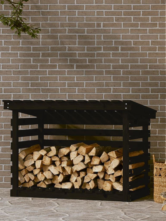 vidaXL Hölzernes Box Holzlagerung 108x73x79cm Schwarz