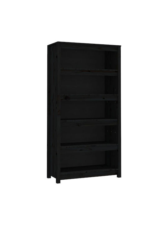 Bookcase Black 80x35x154cm