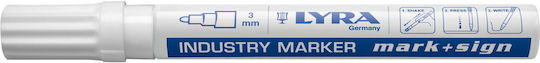 Lyra Permanent Markers 3mm White 10pcs