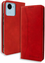 Bodycell Synthetic Leather Book Red (Realme C30)