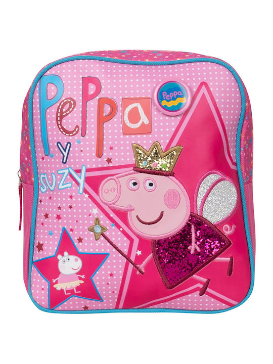 Sunce Peppa Star Mini Ghiozdan Școlar de Spate Grădinița în culoarea Roz