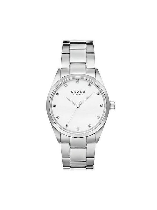 Obaku Uhr mit Silber Metallarmband