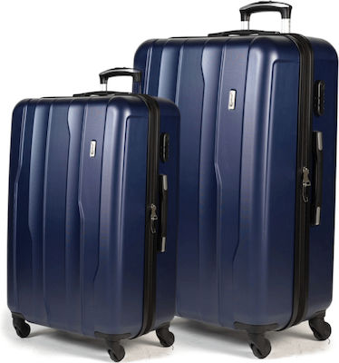 Cardinal 2012 Travel Suitcases Hard Blue Maximum Height 70cm with 4 Wheels Set of 2pcs 2012/60/70